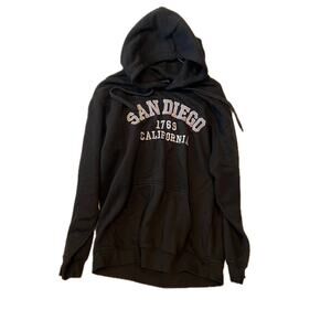 Feeling Hood San Diego Pullover Black Hoodie Mens L